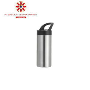 Sublimation Blanks 16oz/480ml Stainless Steel Skinny Tumbler with Black Portable Straw Lid
