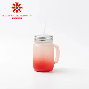 12oz/350ml Sublimation Blanks Mason Jar w/ Straw
