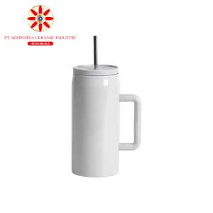 40oz/1200ml Stainless Steel Tumbler with Soft Grip Handle