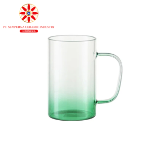 Bottom color gradient glass sublimation mug