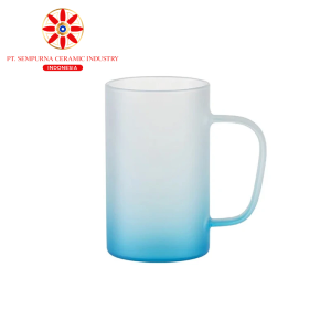 Bottom color gradient matt glass sublimation mug