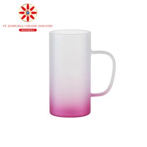 Bottom color gradient matt glass sublimation mug
