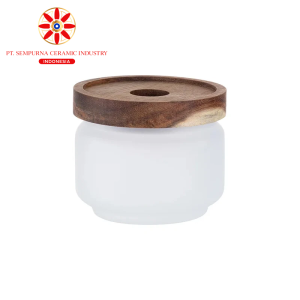 Sublimation Blanks 250ml Glass Storage Jar w/ Wood Lid