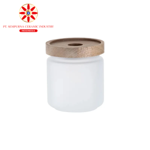 Sublimation Blanks 450ml Glass Storage Jar w/ Wood Lid
