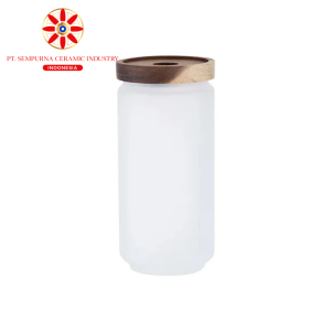 Sublimation Blanks 950ml Glass Storage Jar w/ Wood Lid
