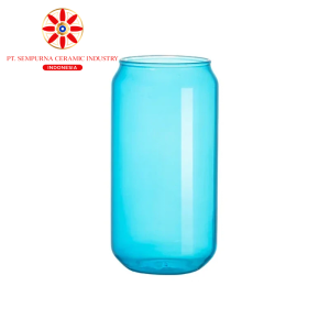 Sublimation Blanks 18oz/550ml Full Color Can Glass Mug with Straw