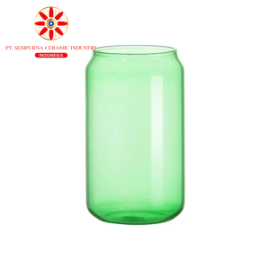 Sublimation Blanks 13oz/400ml Full Color Can Glass Mug with Straw