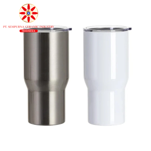 Sublimation Blanks 22oz/650ml Stainless Steel Travel Tumbler with Clear Flat Lid