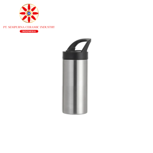 Sublimation Blanks 16oz/480ml Stainless Steel Skinny Tumbler with Black Portable Straw Lid