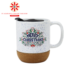 Wooden Bottom Ceramic Mug